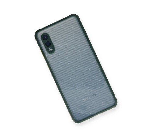 Samsung Galaxy A02 Kılıf Miami Şeffaf Silikon - Koyu Yeşil Samsung Galaxy A02 Kılıf Miami Şeffaf Silikon - Koyu Yeşil