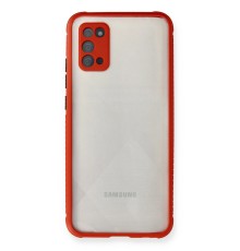 Samsung Galaxy A02S Kılıf Miami Şeffaf Silikon - Kırmızı