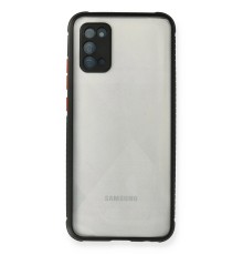Samsung Galaxy A02S Kılıf Miami Şeffaf Silikon - Siyah