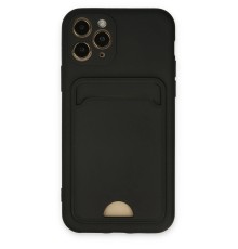 iPhone 11 Pro Kılıf Kelvin Kartvizitli Silikon - Siyah