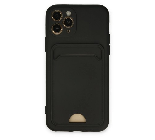 iPhone 11 Pro Kılıf Kelvin Kartvizitli Silikon - Siyah iPhone 11 Pro Kılıf Kelvin Kartvizitli Silikon - Siyah