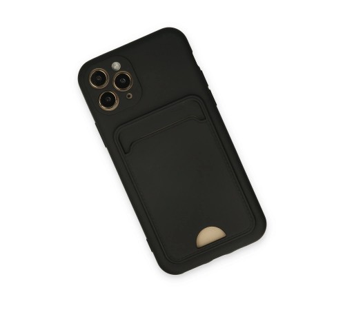 iPhone 11 Pro Kılıf Kelvin Kartvizitli Silikon - Siyah iPhone 11 Pro Kılıf Kelvin Kartvizitli Silikon - Siyah