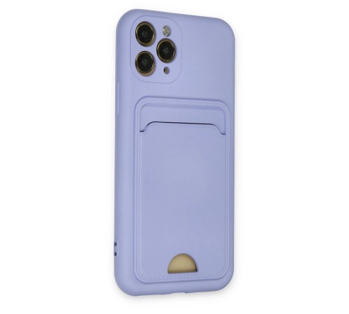 iPhone 11 Pro Kılıf Kelvin Kartvizitli Silikon - Lila