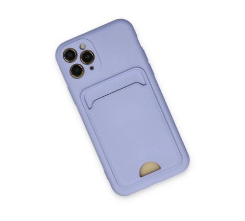 iPhone 11 Pro Kılıf Kelvin Kartvizitli Silikon - Lila