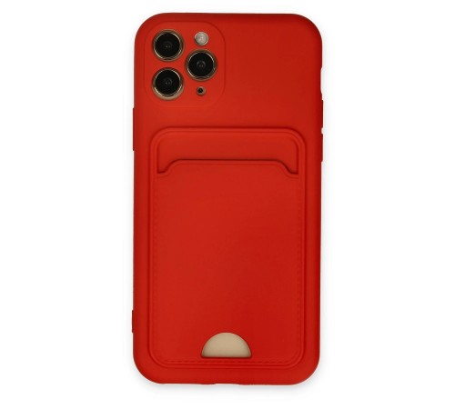 iPhone 11 Pro Kılıf Kelvin Kartvizitli Silikon - Kırmızı