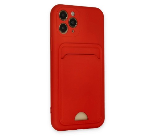 iPhone 11 Pro Kılıf Kelvin Kartvizitli Silikon - Kırmızı