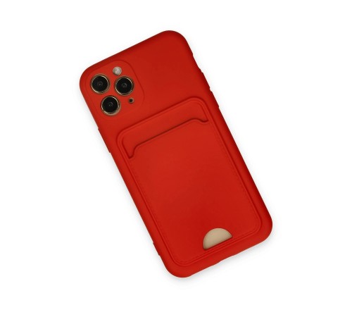 iPhone 11 Pro Kılıf Kelvin Kartvizitli Silikon - Kırmızı