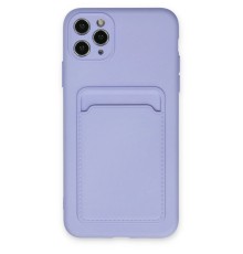 iPhone 11 Pro Max Kılıf Kelvin Kartvizitli Silikon - Lila