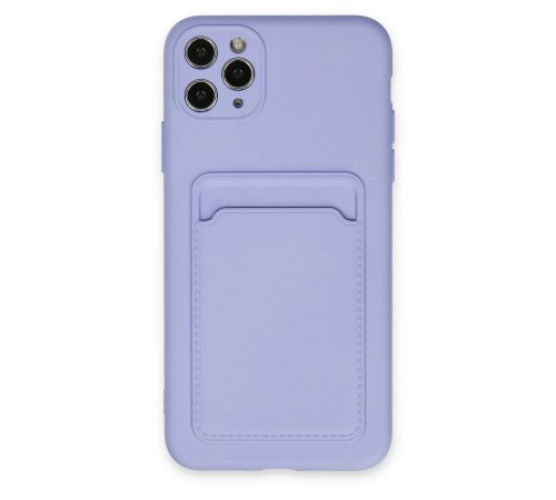 iPhone 11 Pro Max Kılıf Kelvin Kartvizitli Silikon - Lila iPhone 11 Pro Max Kılıf Kelvin Kartvizitli Silikon - Lila