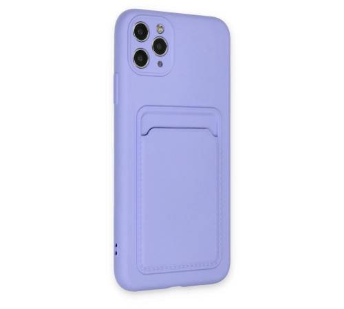 iPhone 11 Pro Max Kılıf Kelvin Kartvizitli Silikon - Lila iPhone 11 Pro Max Kılıf Kelvin Kartvizitli Silikon - Lila