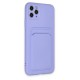 iPhone 11 Pro Max Kılıf Kelvin Kartvizitli Silikon - Lila