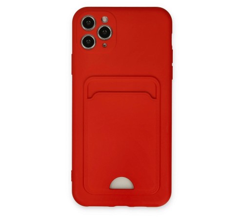 iPhone 11 Pro Max Kılıf Kelvin Kartvizitli Silikon - Kırmızı