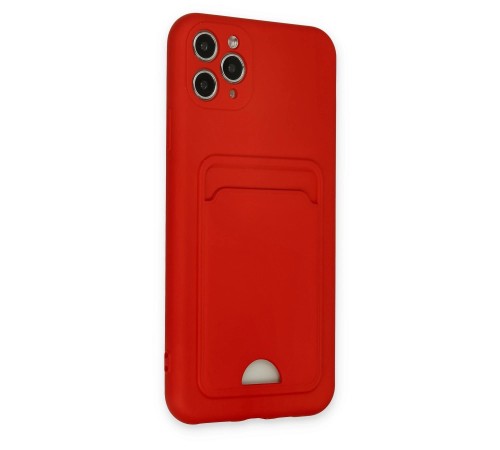 iPhone 11 Pro Max Kılıf Kelvin Kartvizitli Silikon - Kırmızı