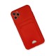 iPhone 11 Pro Max Kılıf Kelvin Kartvizitli Silikon - Kırmızı