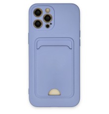 iPhone 12 Pro Max Kılıf Kelvin Kartvizitli Silikon - Lila