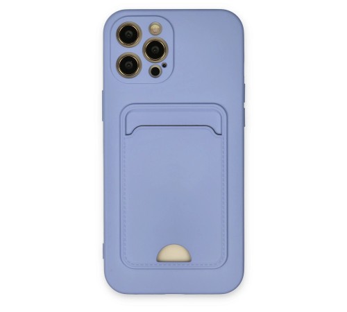 iPhone 12 Pro Max Kılıf Kelvin Kartvizitli Silikon - Lila