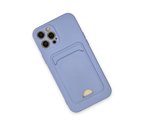 iPhone 12 Pro Max Kılıf Kelvin Kartvizitli Silikon - Lila