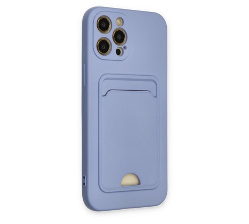 iPhone 12 Pro Max Kılıf Kelvin Kartvizitli Silikon - Lila