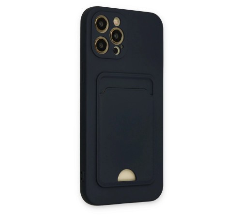 iPhone 12 Pro Max Kılıf Kelvin Kartvizitli Silikon - Lacivert