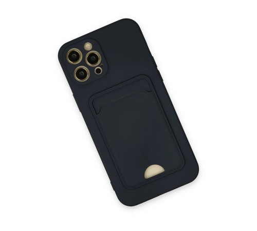 iPhone 12 Pro Max Kılıf Kelvin Kartvizitli Silikon - Lacivert