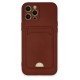 iPhone 12 Pro Max Kılıf Kelvin Kartvizitli Silikon - Bordo