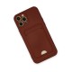 iPhone 12 Pro Max Kılıf Kelvin Kartvizitli Silikon - Bordo