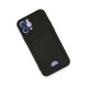 iPhone 12 Kılıf Kelvin Kartvizitli Silikon - Siyah