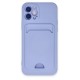 iPhone 12 Kılıf Kelvin Kartvizitli Silikon - Lila