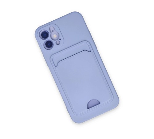 iPhone 12 Kılıf Kelvin Kartvizitli Silikon - Lila