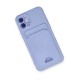 iPhone 12 Kılıf Kelvin Kartvizitli Silikon - Lila
