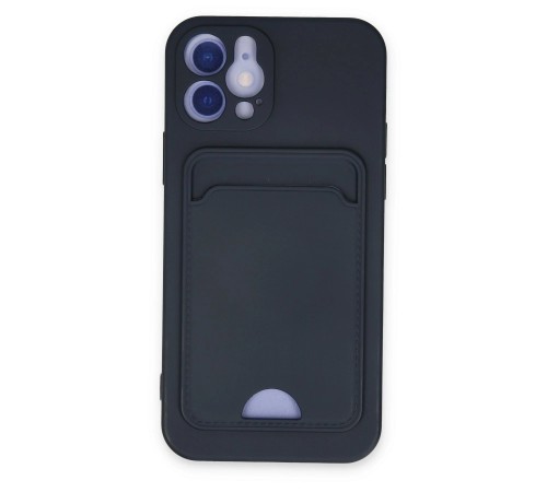 iPhone 12 Kılıf Kelvin Kartvizitli Silikon - Lacivert