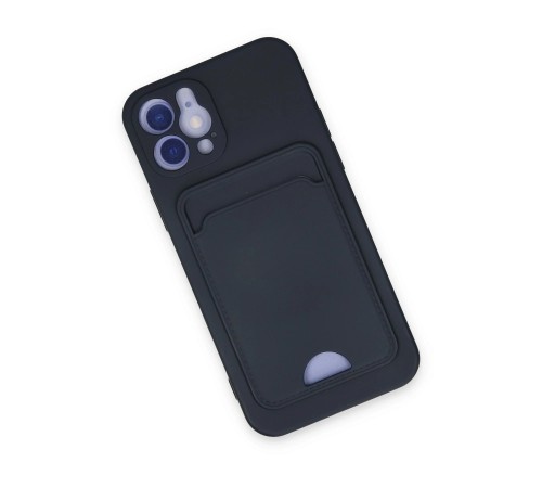 iPhone 12 Kılıf Kelvin Kartvizitli Silikon - Lacivert