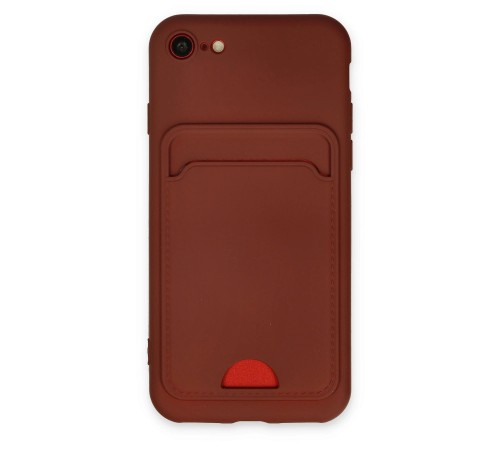 iPhone 7 Kılıf Kelvin Kartvizitli Silikon - Bordo