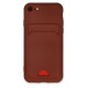 iPhone 7 Kılıf Kelvin Kartvizitli Silikon - Bordo
