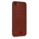iPhone 7 Kılıf Kelvin Kartvizitli Silikon - Bordo