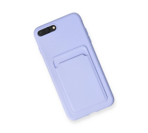iPhone 7 Plus Kılıf Kelvin Kartvizitli Silikon - Lila