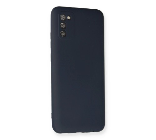 Samsung Galaxy A02S Kılıf Nano içi Kadife Silikon - Lacivert Samsung Galaxy A02S Kılıf Nano içi Kadife Silikon - Lacivert