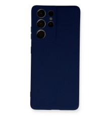 Samsung Galaxy S21 Ultra Kılıf Nano içi Kadife Silikon - Lacivert