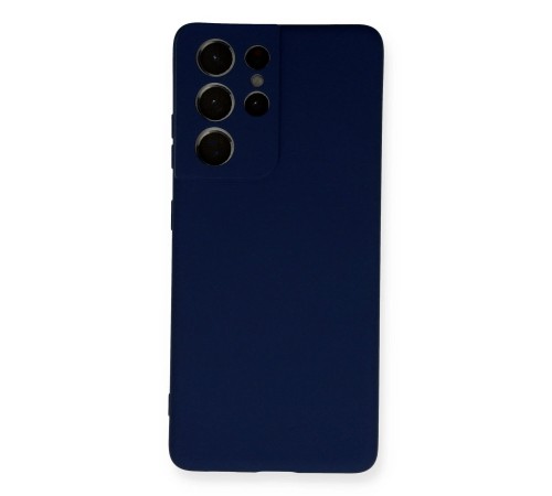 Samsung Galaxy S21 Ultra Kılıf Nano içi Kadife Silikon - Lacivert Samsung Galaxy S21 Ultra Kılıf Nano içi Kadife Silikon - Lacivert