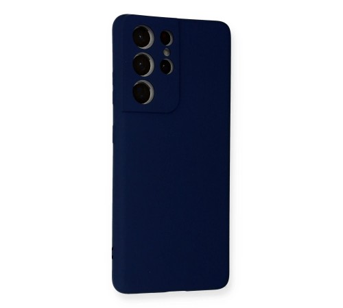 Samsung Galaxy S21 Ultra Kılıf Nano içi Kadife Silikon - Lacivert Samsung Galaxy S21 Ultra Kılıf Nano içi Kadife Silikon - Lacivert