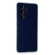 Samsung Galaxy S21 Ultra Kılıf Nano içi Kadife Silikon - Lacivert