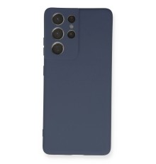 Samsung Galaxy S21 Ultra Kılıf Nano içi Kadife Silikon - Gri