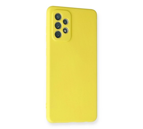 Samsung Galaxy A72 Kılıf Nano içi Kadife Silikon - Sarı Samsung Galaxy A72 Kılıf Nano içi Kadife Silikon - Sarı