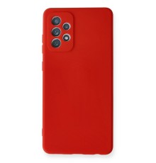 Samsung Galaxy A72 Kılıf Nano içi Kadife Silikon - Kırmızı