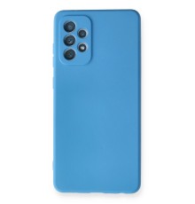 Samsung Galaxy A72 Kılıf Nano içi Kadife Silikon - Mavi