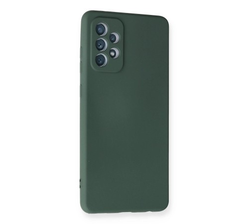 Samsung Galaxy A72 Kılıf Nano içi Kadife Silikon - Koyu Yeşil Samsung Galaxy A72 Kılıf Nano içi Kadife Silikon - Koyu Yeşil