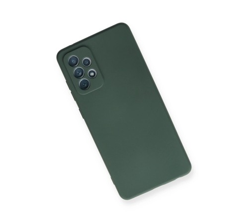 Samsung Galaxy A72 Kılıf Nano içi Kadife Silikon - Koyu Yeşil Samsung Galaxy A72 Kılıf Nano içi Kadife Silikon - Koyu Yeşil