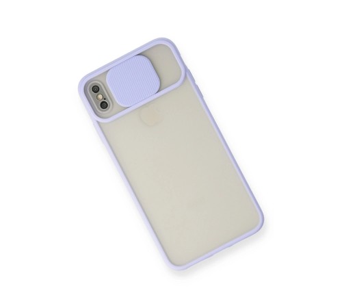 iPhone X Kılıf Palm Buzlu Kamera Sürgülü Silikon - Lila iPhone X Kılıf Palm Buzlu Kamera Sürgülü Silikon - Lila