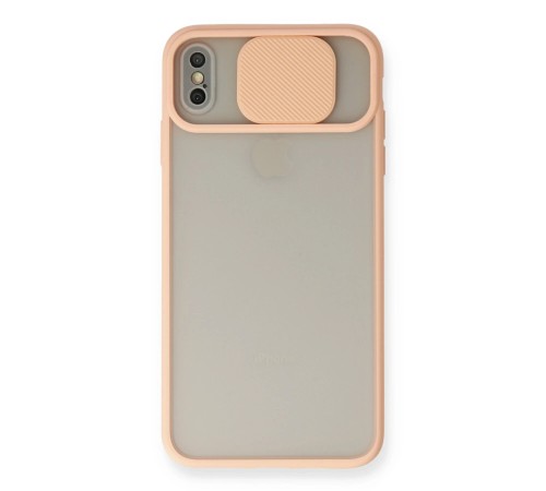 iPhone X Kılıf Palm Buzlu Kamera Sürgülü Silikon - Pembe iPhone X Kılıf Palm Buzlu Kamera Sürgülü Silikon - Pembe