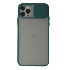 iPhone 11 Pro Kılıf Palm Buzlu Kamera Sürgülü Silikon - Yeşil